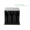 Mind Reader Black 3 Compartment Plastic Utensil Dispenser & Cutlery Organizer